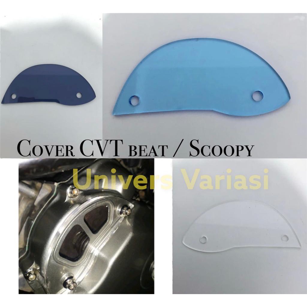 TUTUP COVER CVT BEAT SCOOPY KARBU / OLD MIKA AKRILIK TEBAL 3MM TUTUP CVT FILTER cover cvt beat - cov