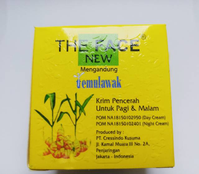 CREAM TEMULAWAK THE FACE ORIGINAL SIANG &amp; MALAM BPOM