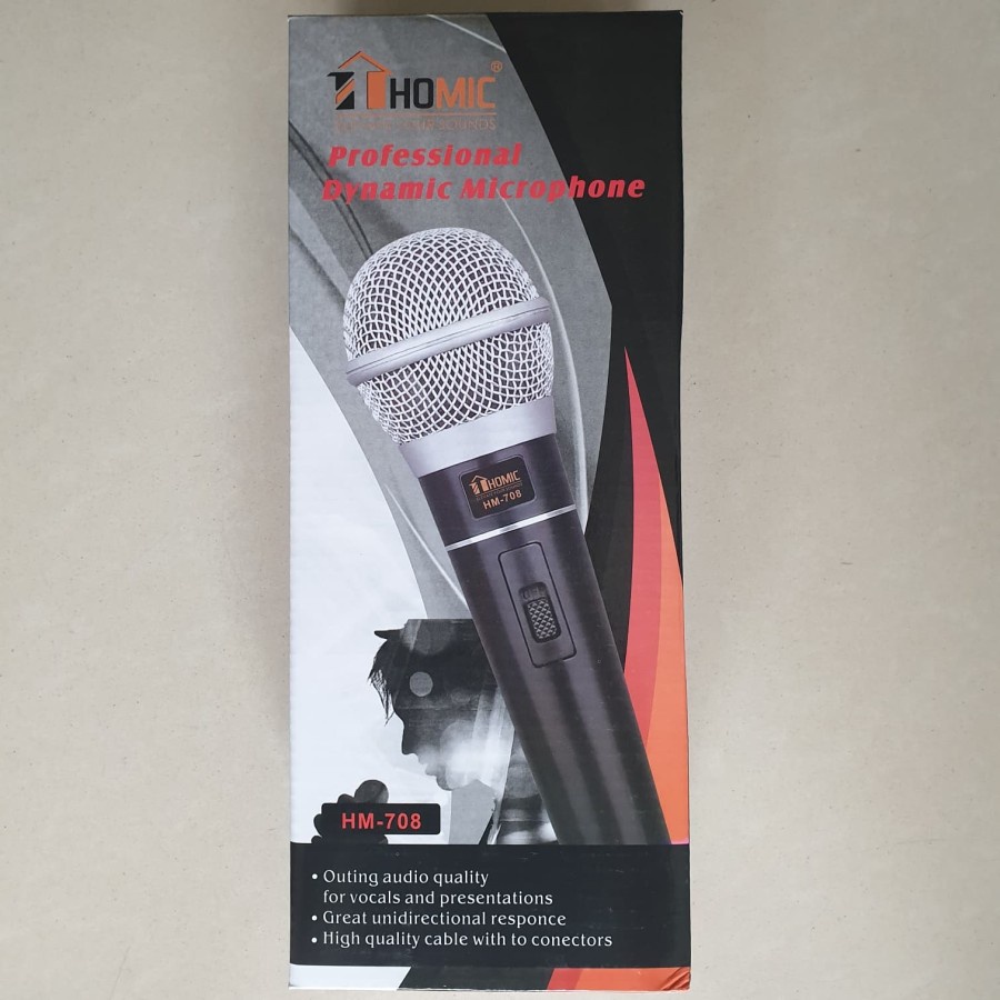 COD MIC PROFESSIONAL DYNAMIC MICROPHONE HOMIC HM-708 / MIC KARAOKE  HOMIC HM-708 / MIC SALON AKTIF / MIC MURAH