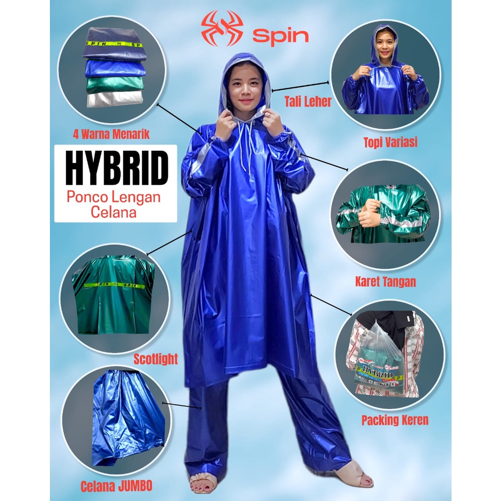 Jas Hujan Jaket Celana Hunter Hybrid Spin