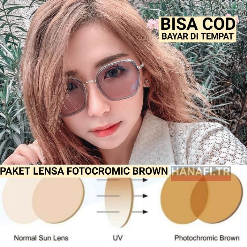 KACAMATA GRATIS LENSA  PHOTOBROWN KODE 0345