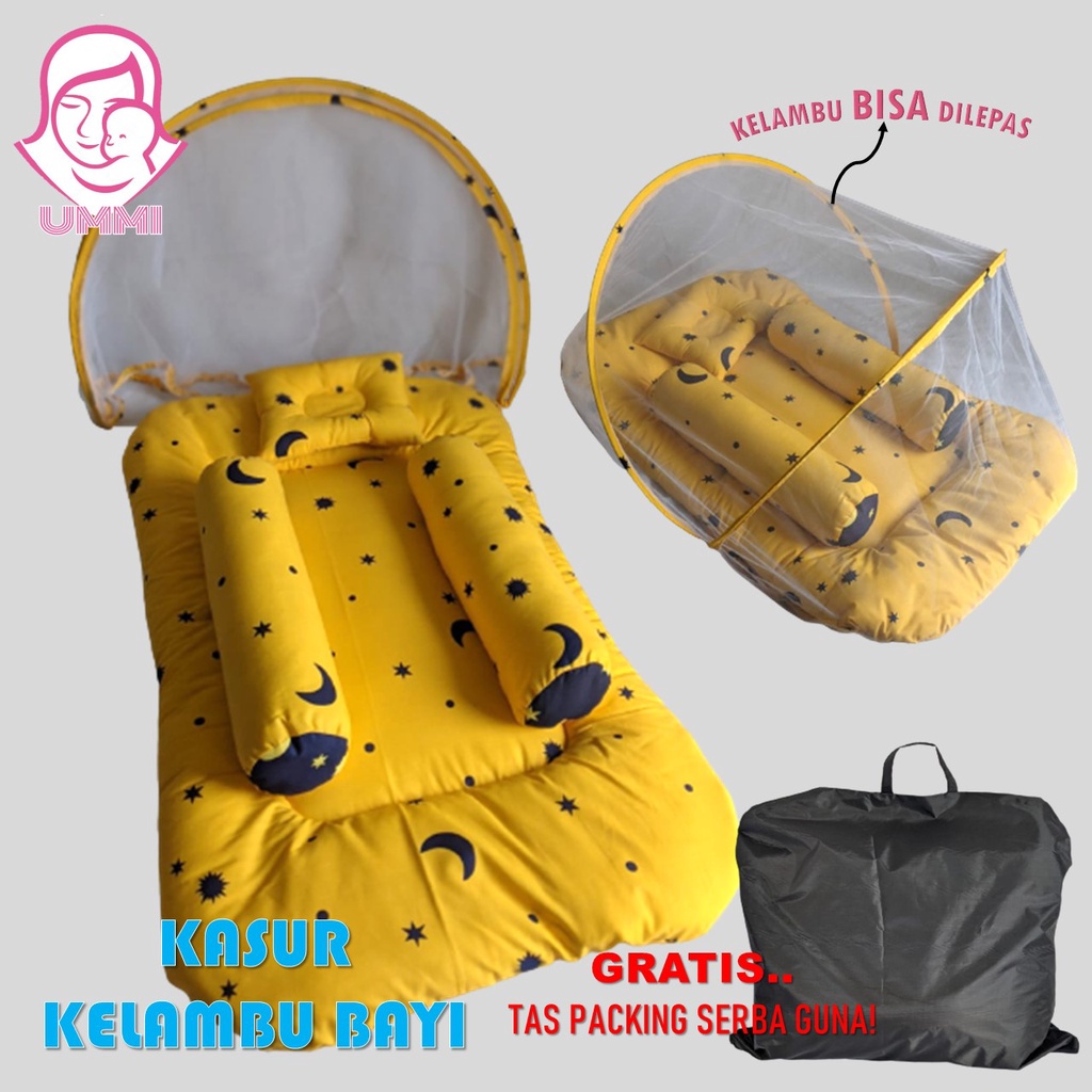 (PREMIUM) KASUR KELAMBU BAYI / KASUR LIPAT BAYI / KASUR BAYI KARAKTER > KELAMBU BISA DILEPAS