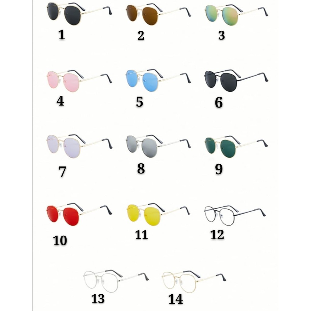 Kacamata Unisex Fashion Untuk Wanita Dan Pria Gaya Santai  GF15 Anti UV Gradasi Warna Korean Style Glassess ACC