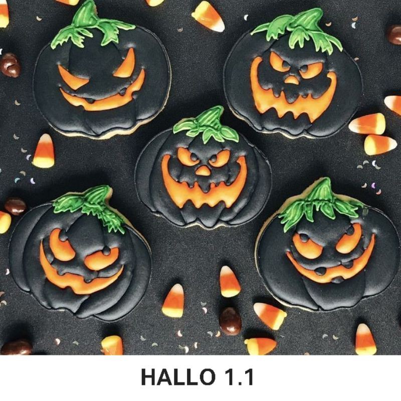 

IHANALICIOUS Butter Cookies Tema HALLOWEEN 1 GHOST HANTU (kukis hias karakter) kue kering icing royal