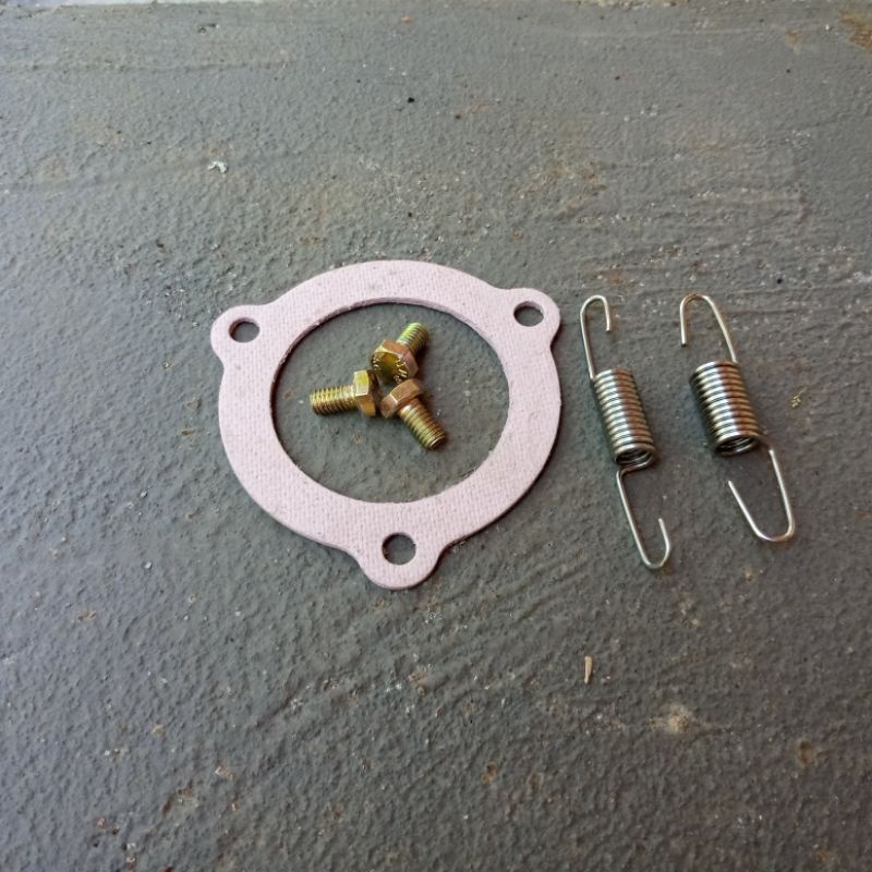 gasket pack ckd ori 3 baut perpack 2 per pengait cbu original asbes knalpot satria fu standar bobok 