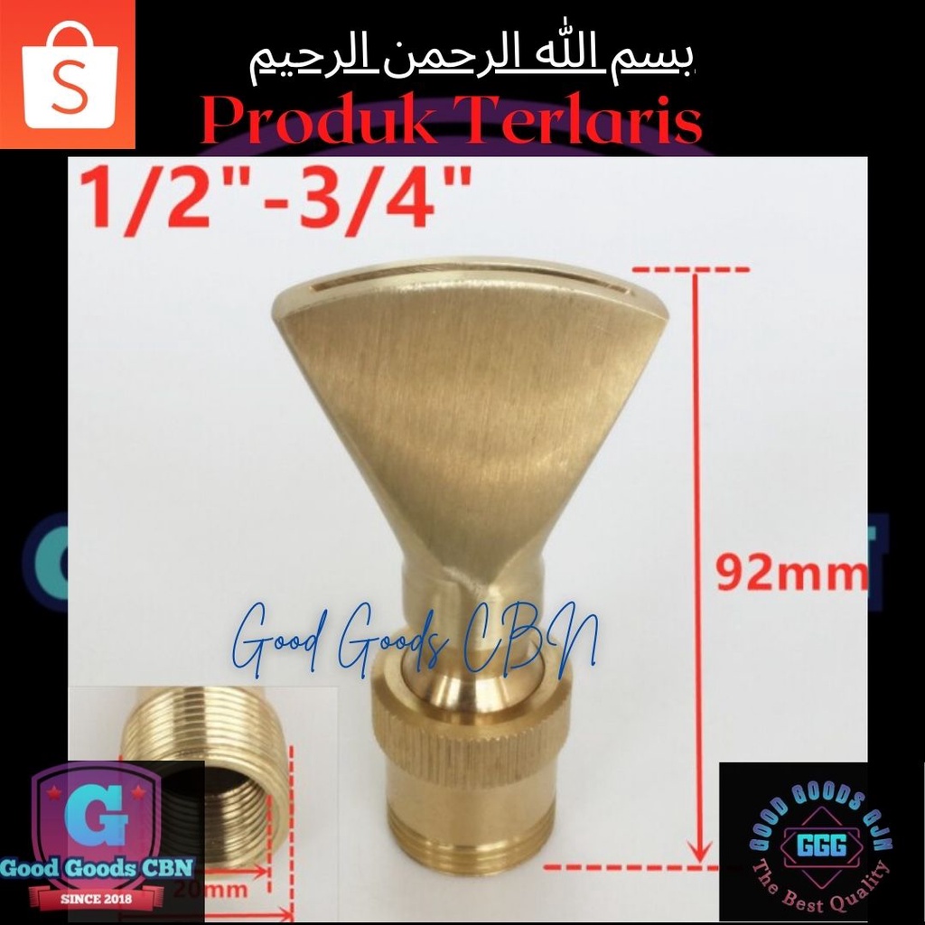 Nozzle Air Mancur Duct Tail Kipas Bebek doble drat 3/4 dan 1/2 inch Nozzle bebek