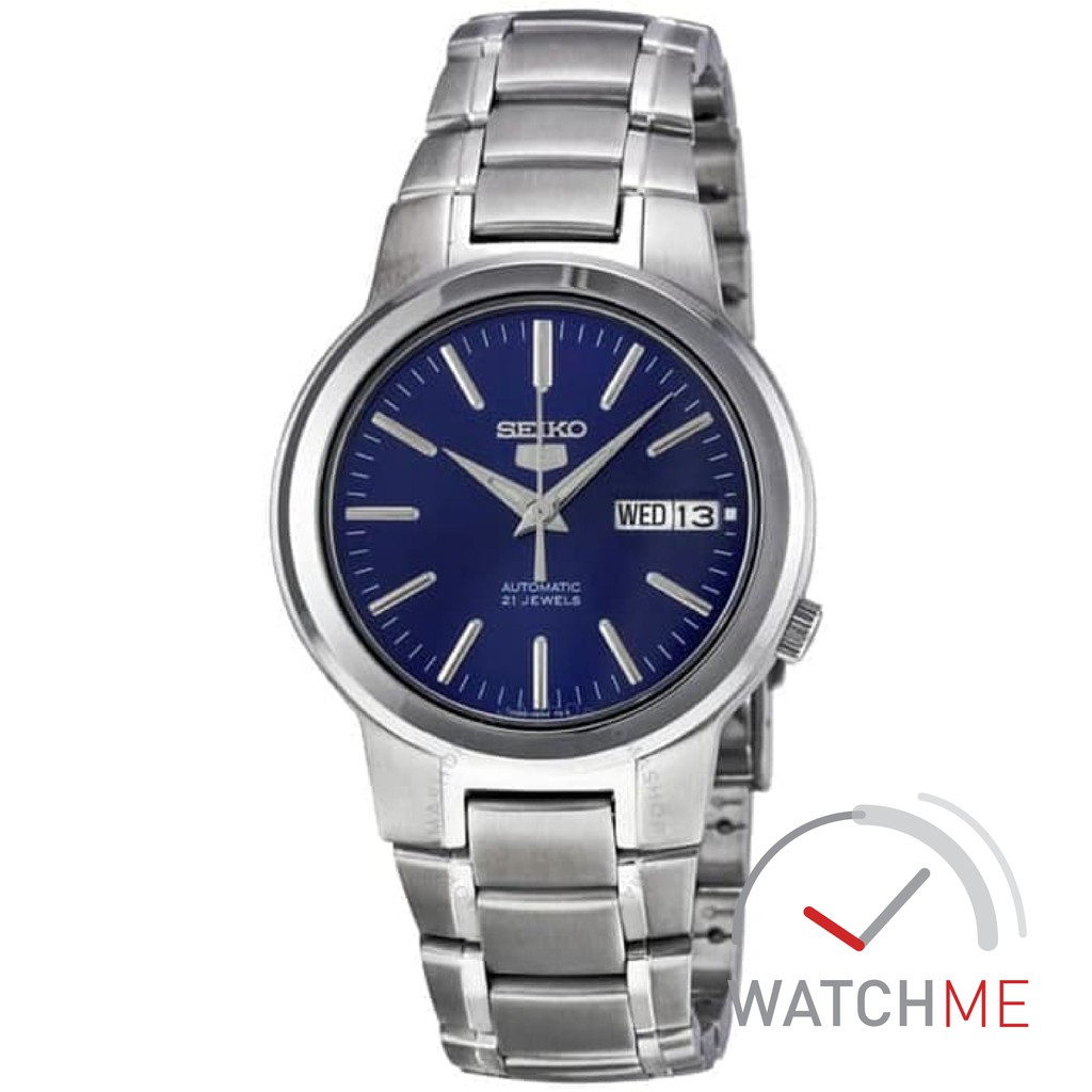 Jam Tangan Seiko 5 SNKA05 Automatic Blue Dial 30m Stainless Steel Original Bergaransi