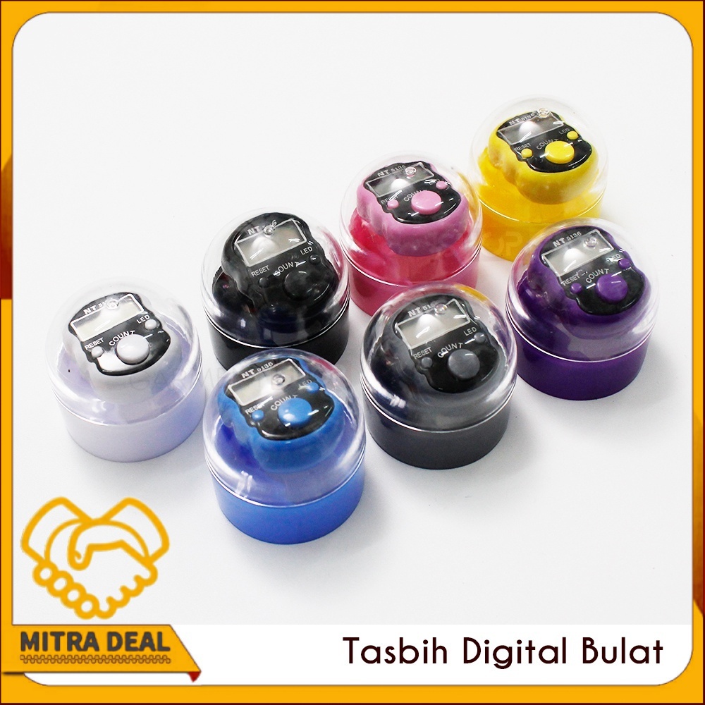 Tasbih Digital LED Alat Hitung Elektronik Jari Counter Model Bulat Import