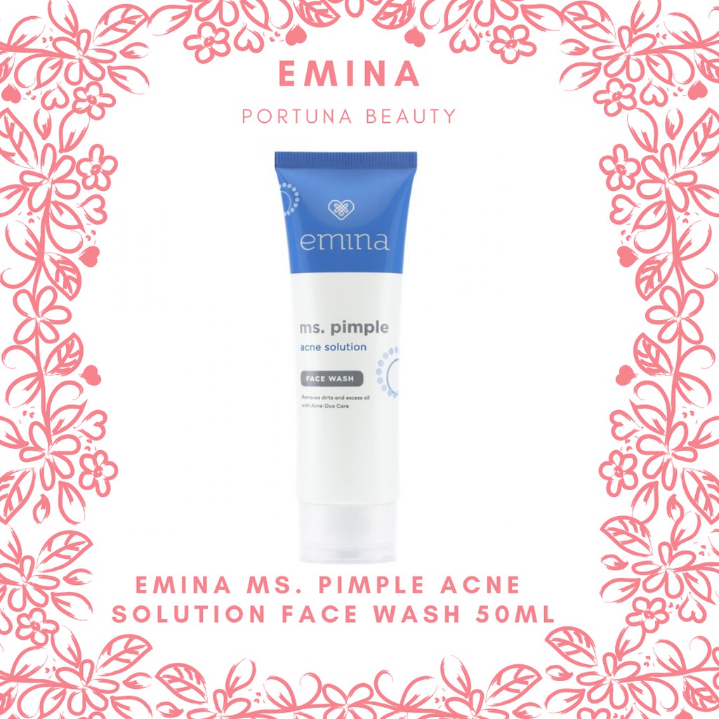 EMINA MS. PIMPLE ACNE SOLUTION FACE WASH 50ML (SABUN CUCI MUKA EMINA UNTUK JERAWAT)