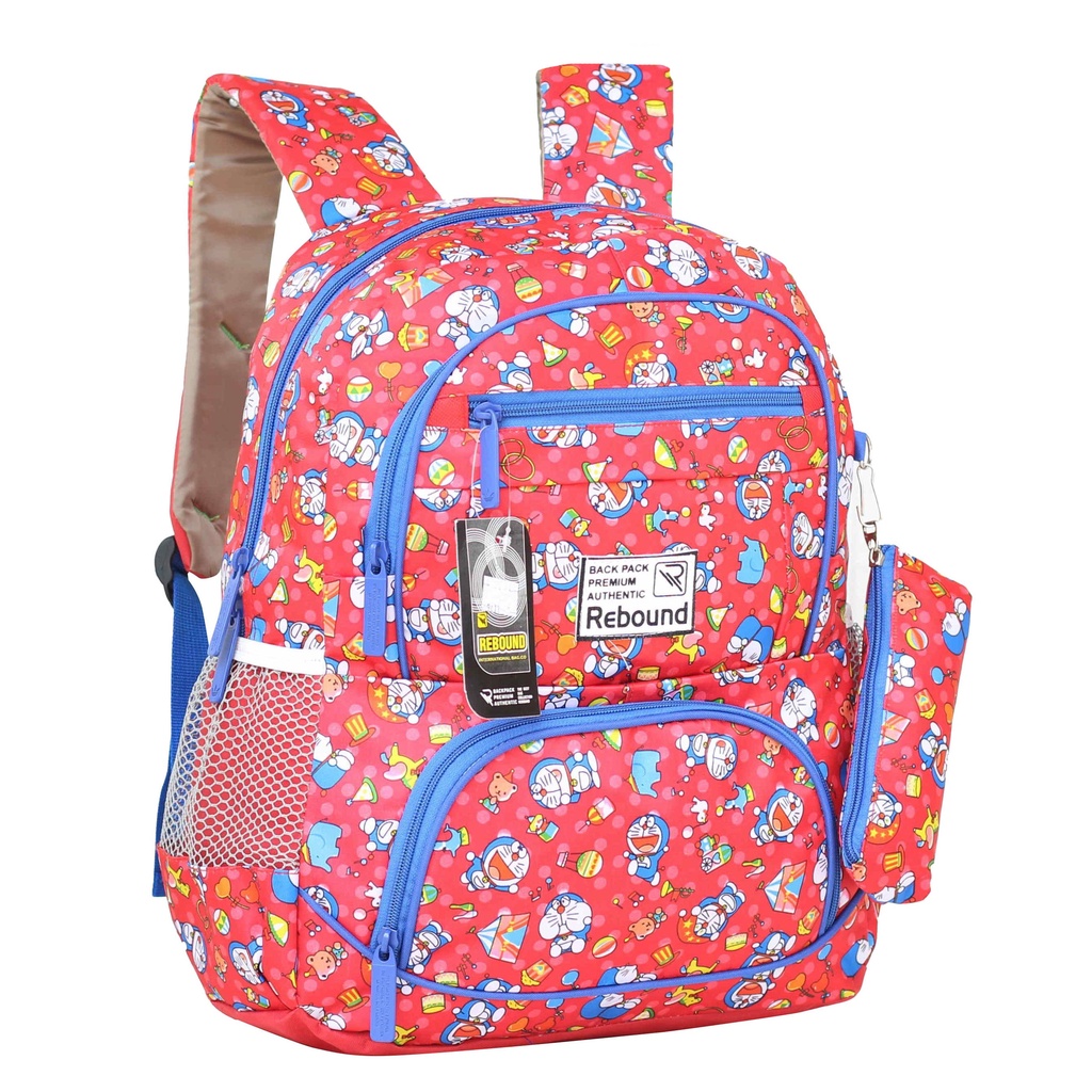 [COD] Promo Ransel Rebound Cowok Gambar Doraemon Tas Gendong Anak Laki-Laki TK SD Lucu Imut Free Tempat Pensil