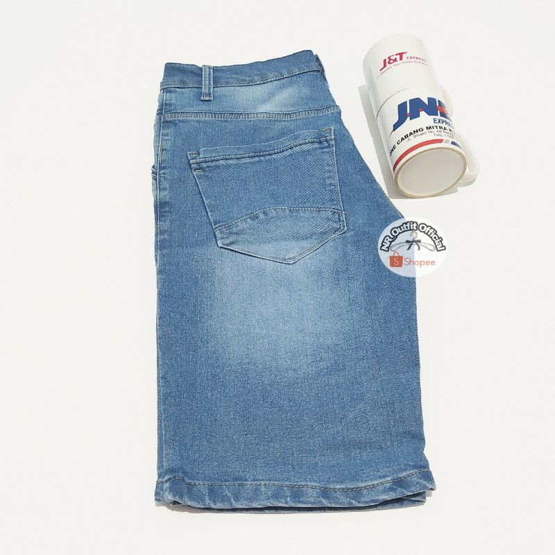 Celana Jeans Pendek Cowok Distro Slim Fit Pria Stretch Melar Size 27-38 NR_Outfit Official COD