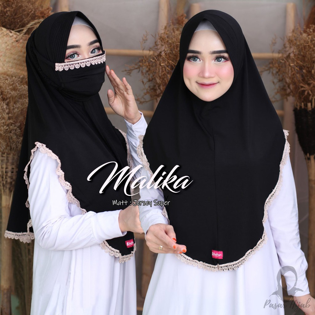 Jilbab Instan Malika Hijab Instan Jersey Premium Kerudung Bergo Pasar Hija'b