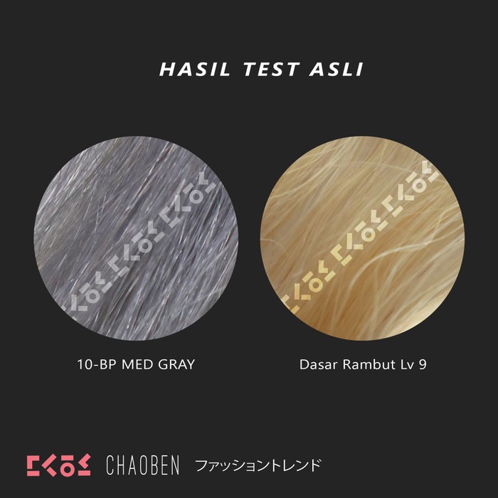 CHAOBEN10 BP MED GRAY hair color cream cat rambut abu ash