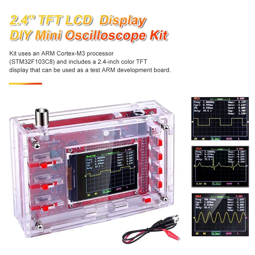 DSO 138 Digital Oscilloscope Kit 2 4 inch TFT LCD 1 Mbps Osiloskop Mini DSO-138