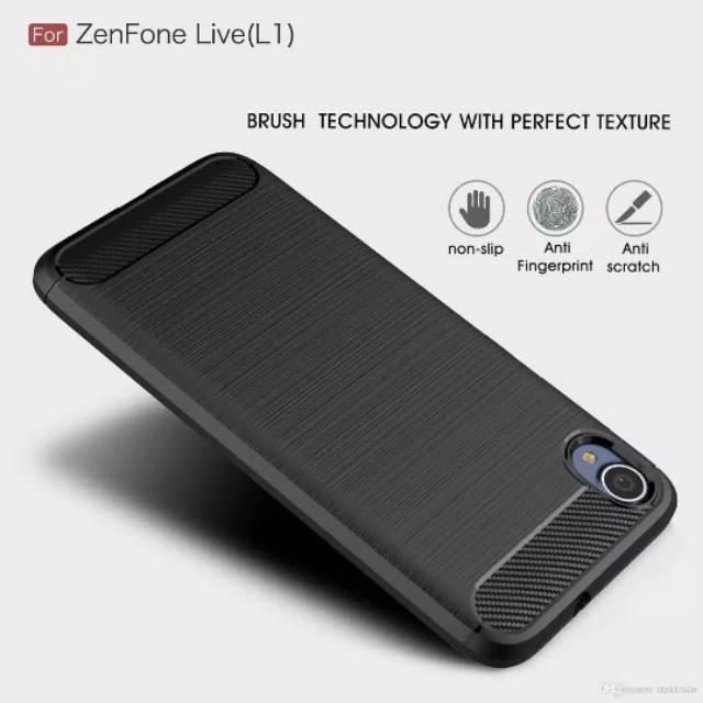 CASE ASUS ZENFONE LIVE L1  ZENFONE LIVE L2 IPAKY CARBON FIBER  SOFTCASE