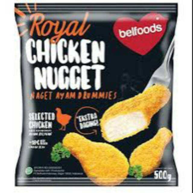 

Belfoods Royal Drummies 500gr - Chicken Nuget Ekstra Daging