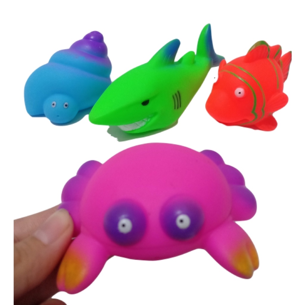 COD MAINAN MANDI BAYI IKAN PENCET BUNYI / MAINAN IKAN PENCET NEMO SHARK KEPITING MAINAN BAYI IKAN