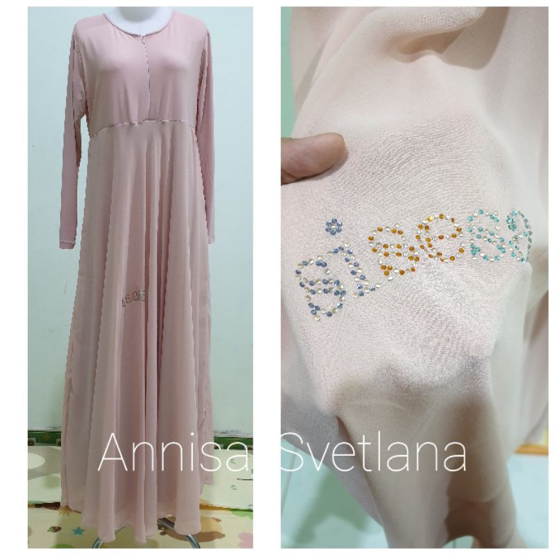 Soldddd Dress Arifah Dusty Pink Sisesa berkha