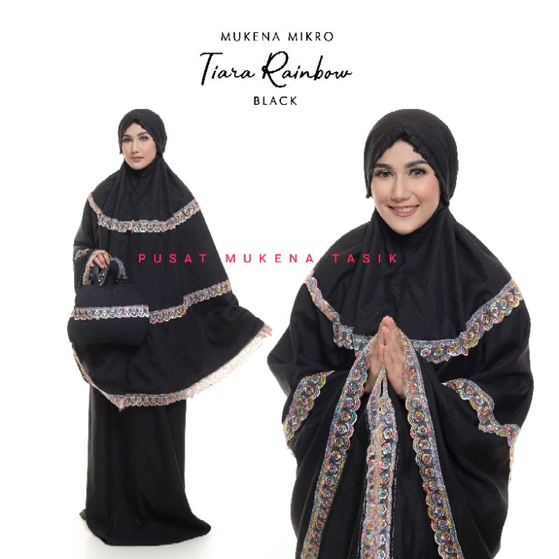 MUKENA DEWASA JUMBO KATUN MIKRO RENDA TIARA RAINBOW | PUSAT GROSIR MUKENA RAYON TERMURAH COD