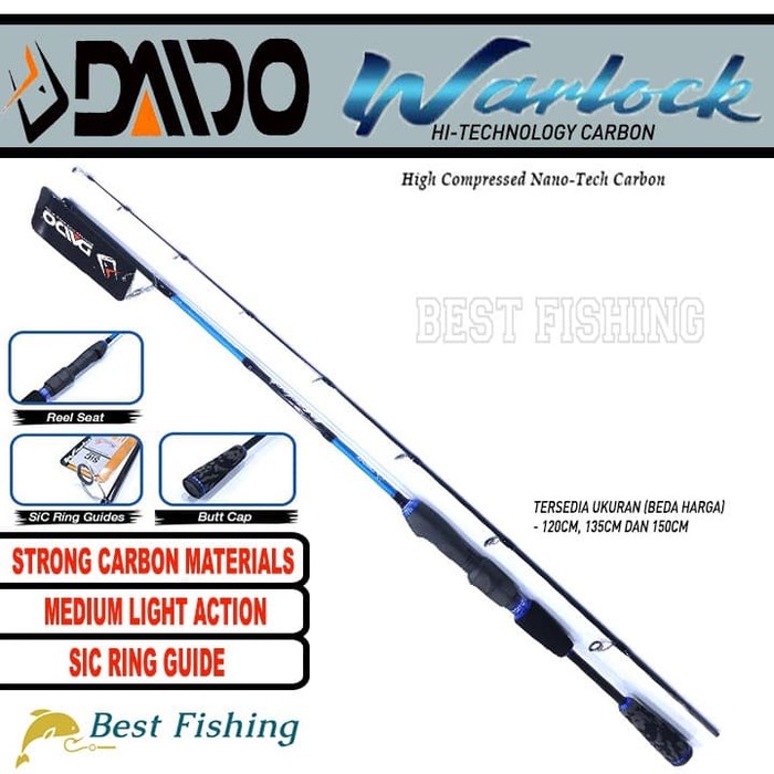 Pancing - Joran Pancing Daido Warlock Carbon Solid 120Cm 135Cm 150Cm Japstyle