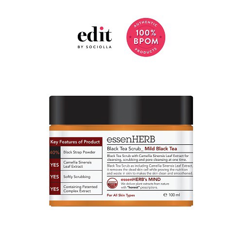 

EssenHerb BLACK TEA Scrub - Size - 100 ml - Edit by Sociolla