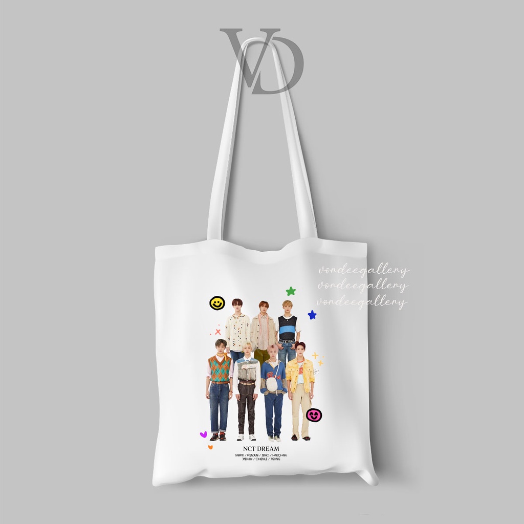 NCT 127 /TOTE BAG Kanvas muka NCT 127  NCT dream/ Korean Fashion Wanita / tas belanja