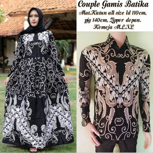 Sarimbit couple batik gamis khas pekalongan