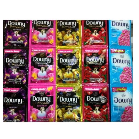 DOWNY PELEMBUT &amp; PEWANGI PAKAIAN SACHET /  1 RENCENG ISI 6 / 19ML