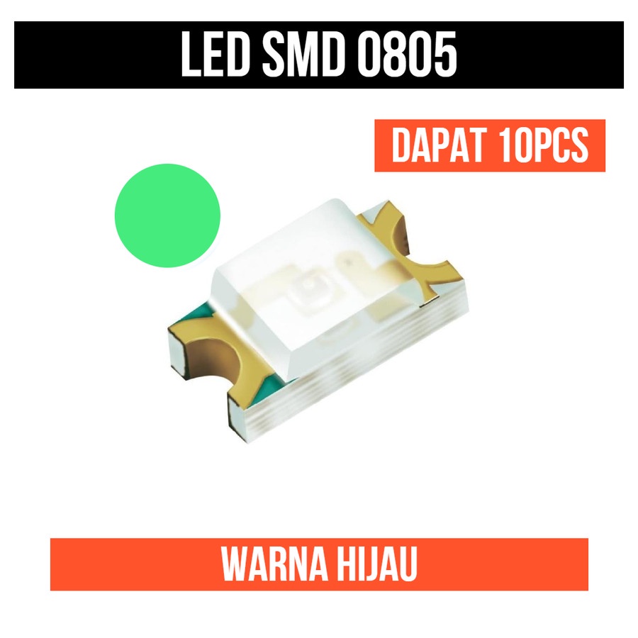 0805 SMD LED SMT Ultra Bright Hijau