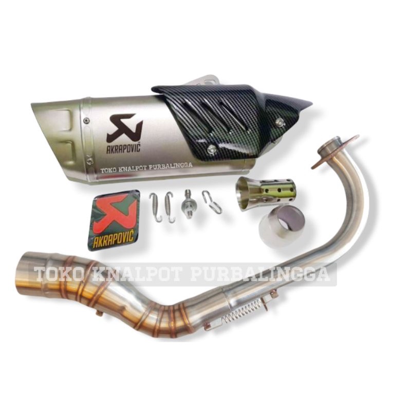 knalpot AKRAPOVIC evolution line import Taiwan full system N-MAX NMAX AEROX ADV PCX XMAX X-MAX GENIO