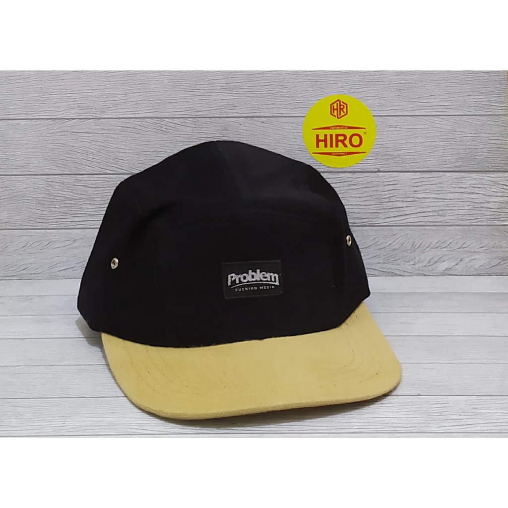 [COD]Topi Distro Pria/Topi Snapback Bordir PROBLEM Hip-Hop New Model/Topi Lima Panel