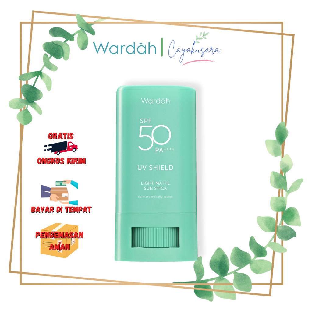Wardah UV Shield Light Matte Sun Stick SPF50 22gr - Sunscreen Stik