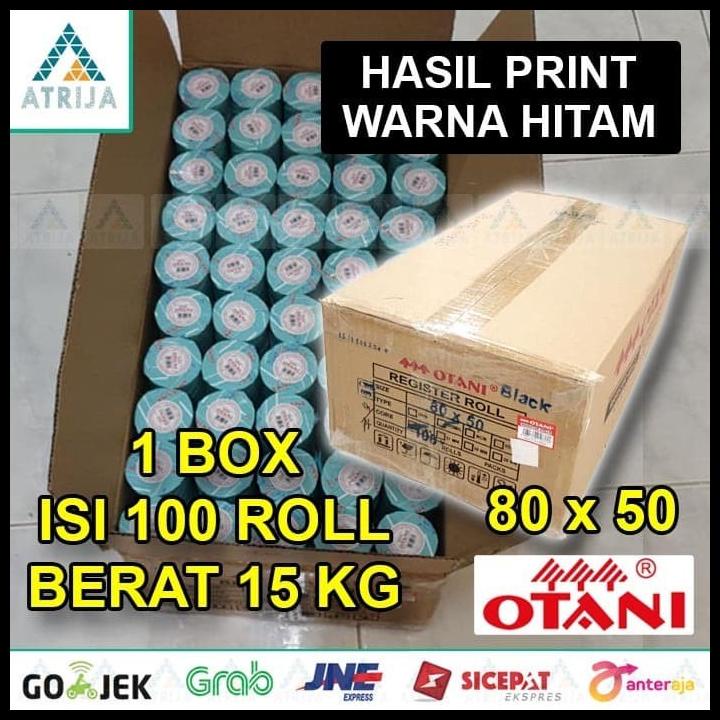 

1 Box (100 Pcs) Otani 80X50 Kertas Kasir Struk Thermal Roll 80 X 50