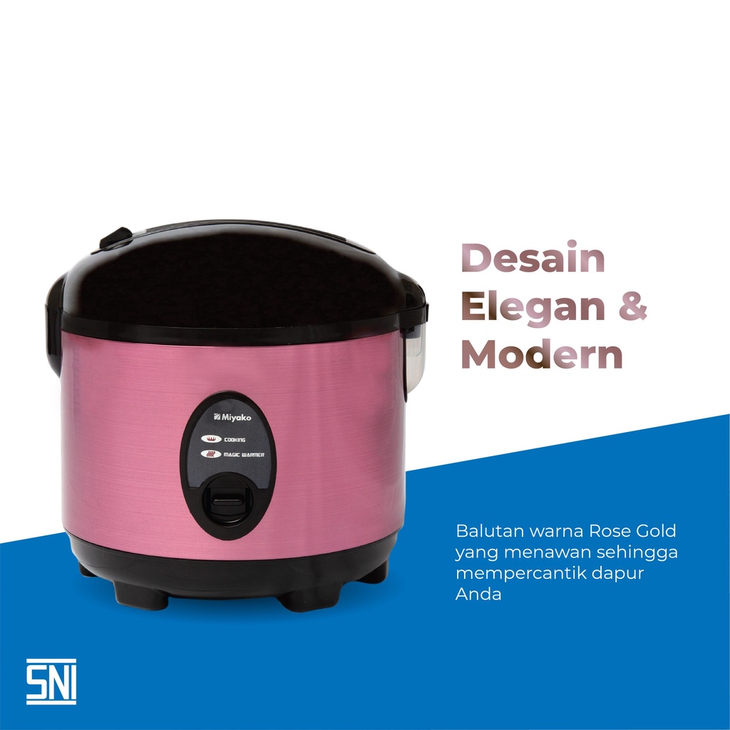 MAGIC COM / RICE COOKER MIYAKO 508 SBC PRECOATED ALUMUNIUM PAN GARANSI RESMI