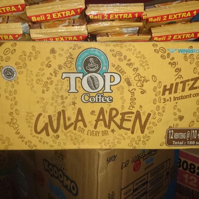 

[KODE DWW] [1 RENCENG SI 15 SACHET] Top Kopi GULA AREN Coffee Instant 22 gr Wings Food PROMO 22gr Renteng