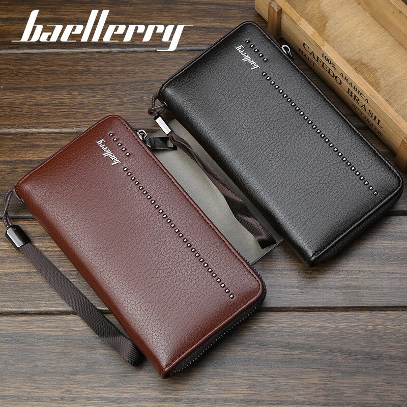 BAELLERRY 6086 Dompet Pria Panjang Bahan Kulit PU Leather Premium WATCHKITE WKOS