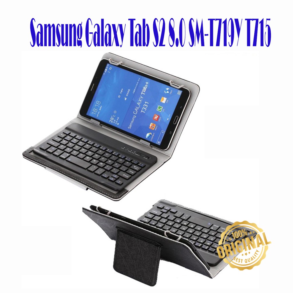 Samsung Galaxy Tab S2 8.0 8 SM-T719Y T715 Bluetooth Keyboard Flip Case