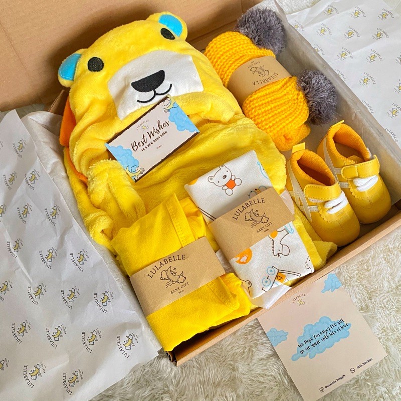 HAMPERS BAYI | KADO LAHIRAN BAYI / NEWBORN GIFT / HAMPERS BABY-YELLOW LION