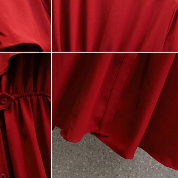۞ Vallina Elegant Lapel Long Tunik Atasan Baju Muslim Wanita Korean Style ➼