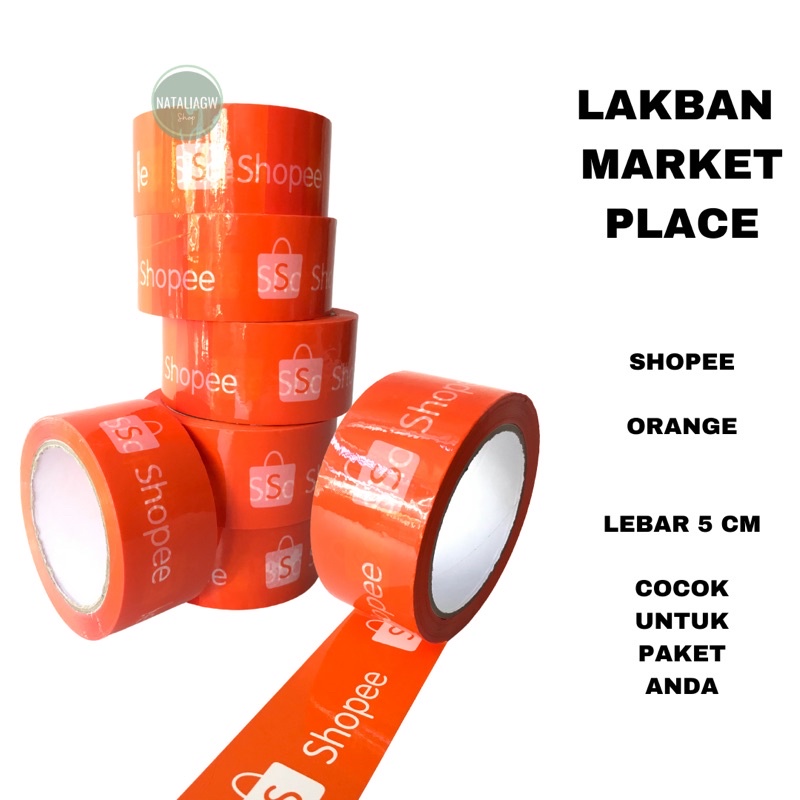 Lakban marketplace shopee paket ecer