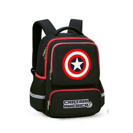 Disney Marvel Tas Sekolah untuk Anak Laki-laki Kapten Amerika Spider Man Ransel Ortopedi Bahu Siswa