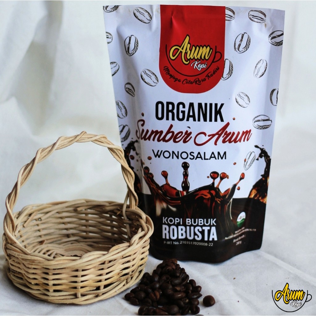 

Kopi Bubuk Organik Robusta Khas Wonosalam 200 gr, 100% Kopi Murni