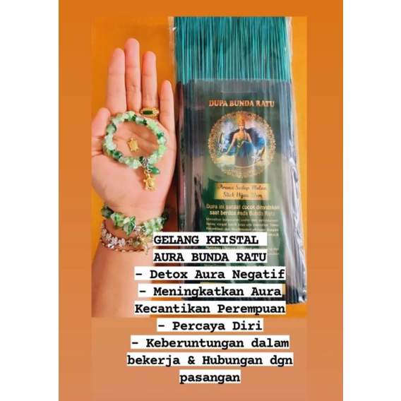 GELANG KRISTAL AURA BUNDA RATU BUNDA RATU FREE DUPA