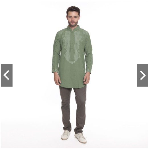 Fifi Fashion Baju koko kurta pakistan tangan panjang Pria -  Anies