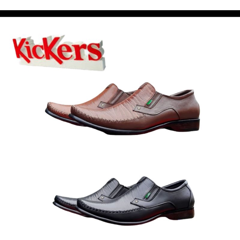 sepatu kulit pantofel pria sepatu kickers kulit original