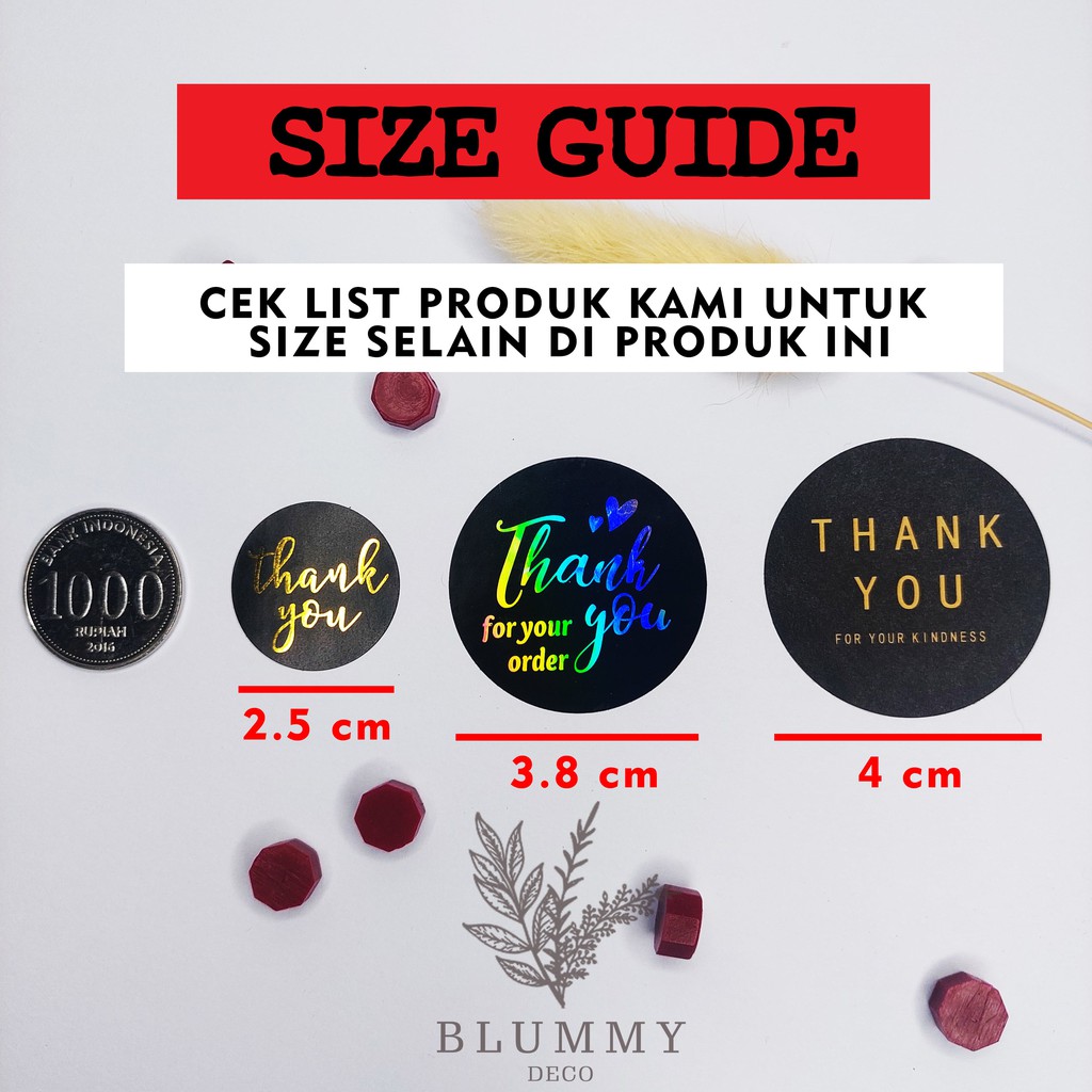 [Vintage] Stiker Thank You Stiker Packing Stiker Terima Kasih Stiker Segel Packaging-2