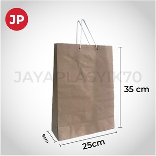 PAPER BAG COKLAT / Tas kertas Buah / Polos / Folio/ Uk 34/25 x35cm
