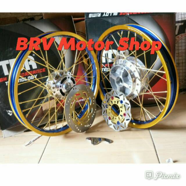 Sepaket Velg Ninja R Ninja RR - Velg Tdr 2 Tone - Velg Ninja R Ninja RR Ples Piringan Komplit Ring17