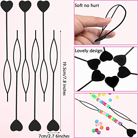 Alat Kepang Rambut Universal Bentuk Hati Warna Hitam