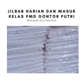 KERUDUNG PUTIH SANTRI GONTOR/KERUDUNG SETANDAR SANTRI PUTRI GONTOR/KERUDUNG RESMI SANTRI GONTOR